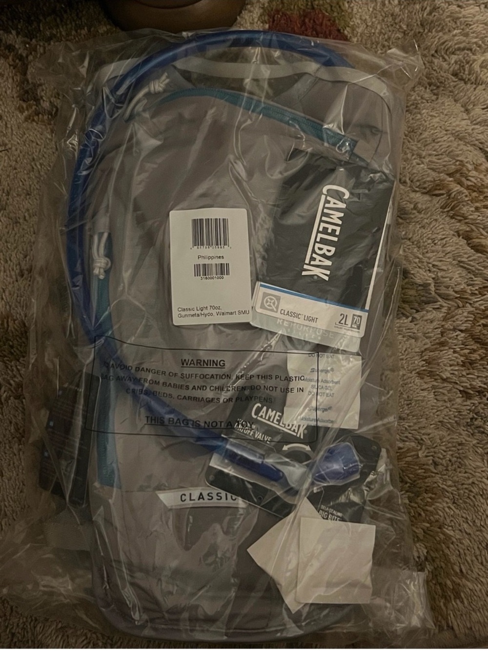 CamelBak Classic Light Hydration Pack in Black & White